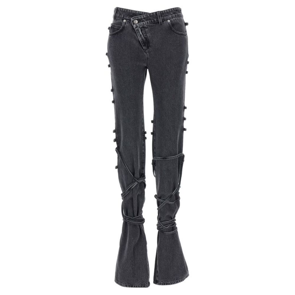 Mcqueen Women Jeans Asymmetric Closure